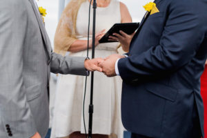 Gay, Same-Sex Nautical Theme Wedding Ceremony Portrait