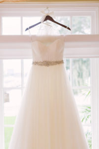 Strapless, Sweetheart White Wedding Dress with Crystal, Rhinestone Sash