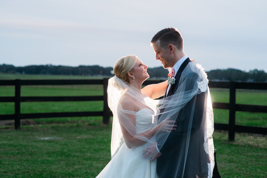 Outdoor Farm Wedding Bride and Groom Portrait | Dade City Wedding Photographer Kera Photography