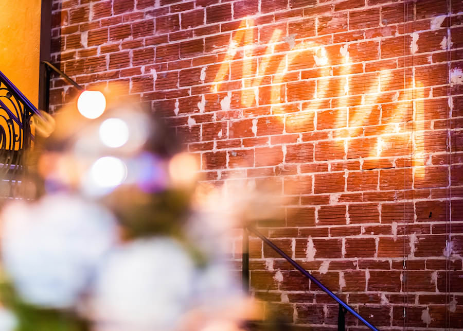 Exposed Brick Wall at Unique, Modern, Industrial Downtown St. Pete Wedding Venue NOVA 535 | Tampa Bay Wedding Week Venue Crawl | St. Petersburg Wedding Photographer Rad Red Creative