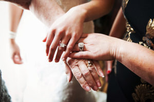 Generational Wedding Ring Hand Picture with Mom, Bride and Grandmother | Tampa Wedding Photographer Limelight Photography