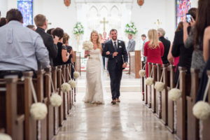 Bride and Groom Walking Down Aisle After Tampa Wedding Ceremony at St. Andrew's Episcopal Church | Tampa Wedding Planner Special Moments