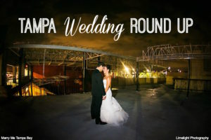 Outdoor, Nighttime Bride and Groom Wedding Portrait |Tampa Wedding Photographer Limelight Photography