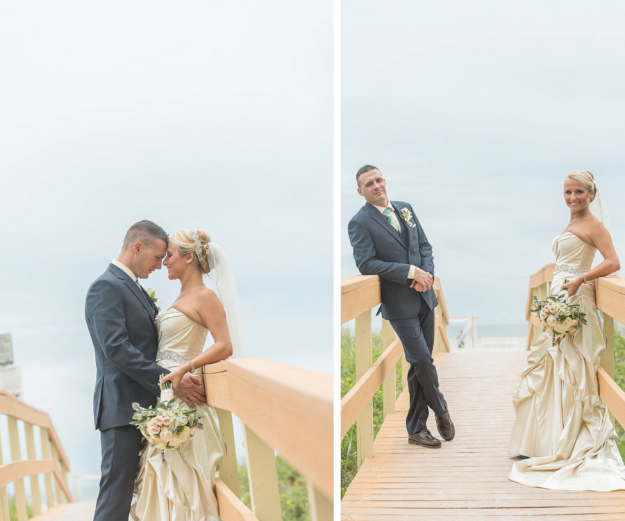 Bride and Groom Waterfront St. Pete Beach Wedding Portrait | St. Petersburg Wedding Photographer Kristen Marie Photography