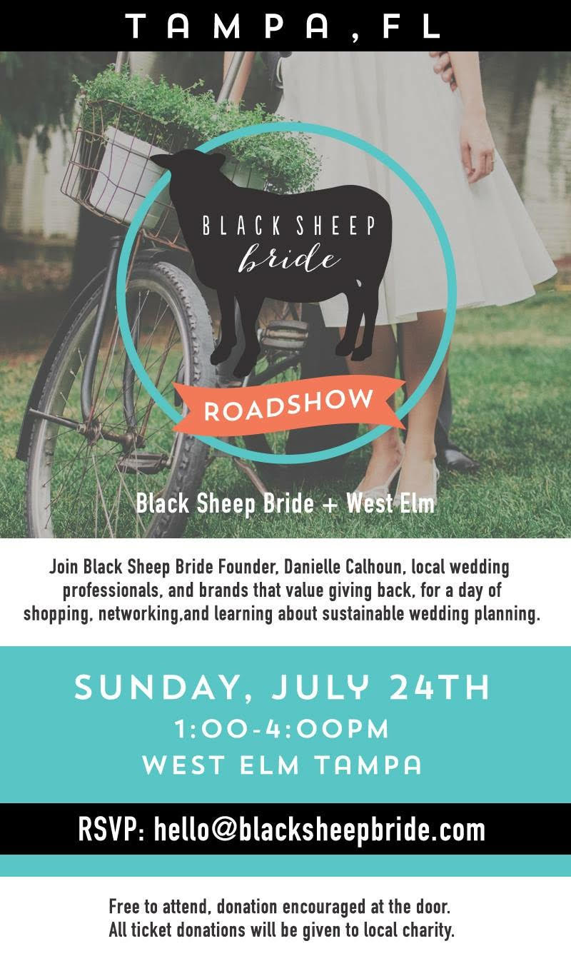 Sustainable Tampa Wedding Showcase at West Elm Tampa July 24, 2016