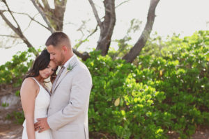 Outdoor, Bride and Groom Florida Beach Wedding Portrait | Anna Maria Island Wedding Planner Exquisite Events
