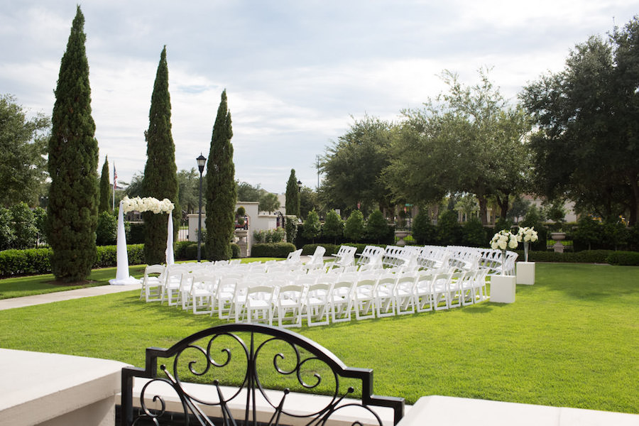 Tampa Bay Outdoor Garden Wedding Ceremony Venue The Palmetto Club | Jeff Mason Photography