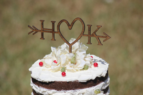 Rustic Wood Arrow Wedding Cake Topper | Etsy weddingpros
