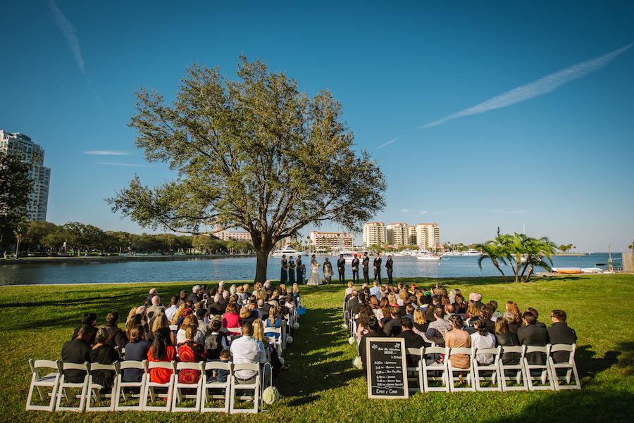 Outdoor St. Petersburg Waterfront Wedding Ceremony | Tampa Wedding Planner Special Moments Event Planning