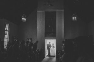 Bride Walking Down The Aisle Wedding Portrait | Ybor City Wedding Ceremony Venue Amazing Ministries Tampa