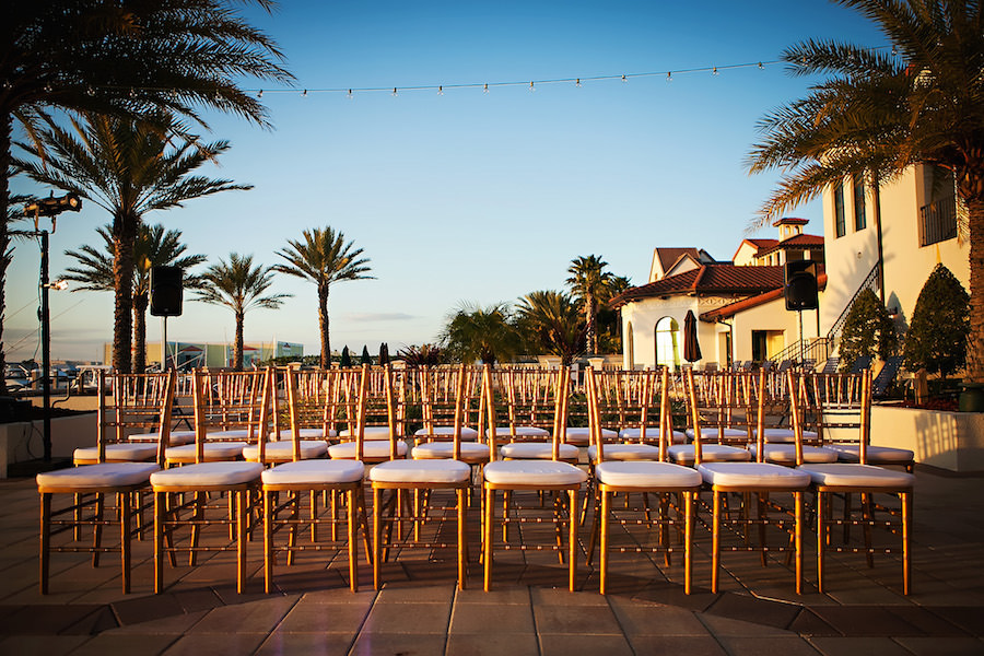 Marry Me Tampa Bay Wedding Week Fashion Show Gold Chiavari Chairs | Wedding Rentals A Chair Affair
