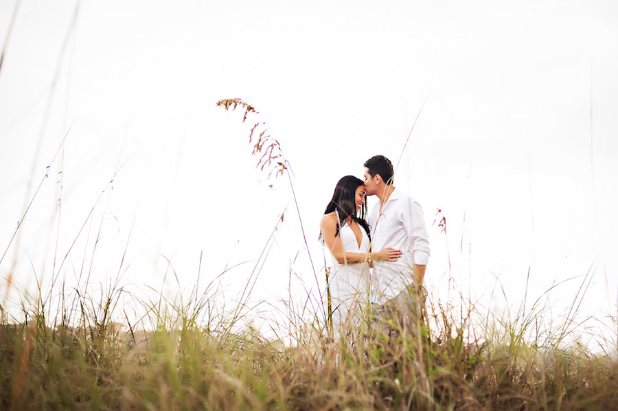 Outdoor, Waterfront Clearwater Sand Key Park Engagement Session | Clearwater Wedding Photographer Limelight Photography