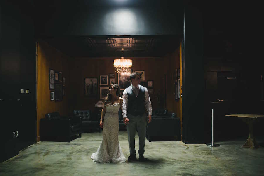 Bride and Groom Wedding Portrait in Downtown Tampa | Tampa Wedding Photographer Roohi Photography