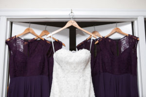 Lace, Purple Bridesmaids Dresses and Strapless, Ivory, Lace Bridal Wedding Dress