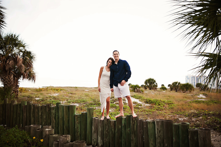 Outdoor, Waterfront Clearwater Sand Key Park Engagement Session | Clearwater Wedding Photographer Limelight Photography