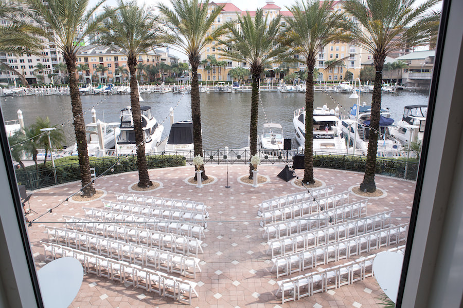 Downtown Tampa Outdoor, Waterfront Wedding Ceremony Venue Marriott Waterside | Tampa Wedding Photographer Carrie Wildes Photography