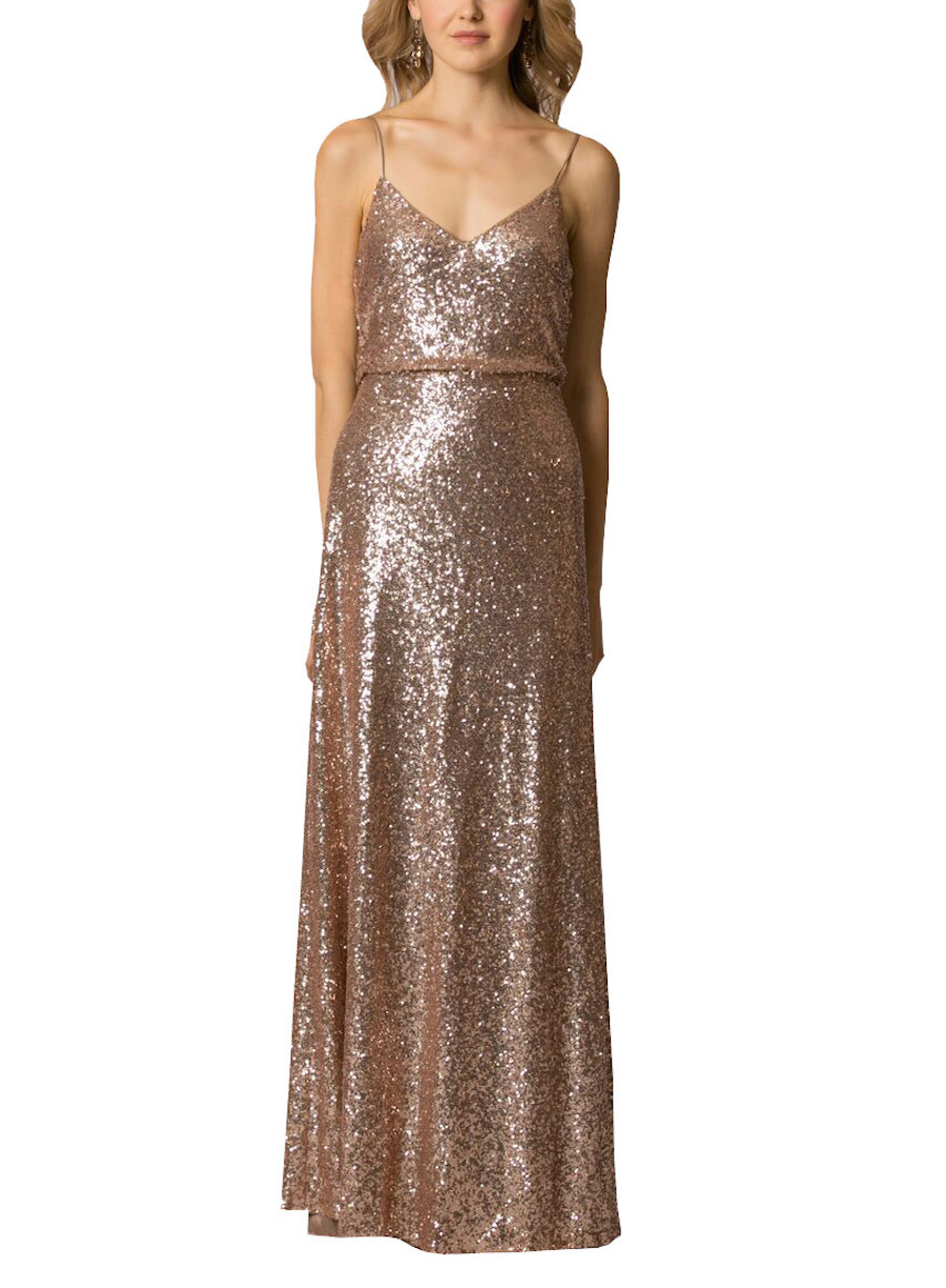 Gold Beaded Jenny Yoo Jules Wedding Bridesmaid Dress | Bella Bridesmaids Tampa