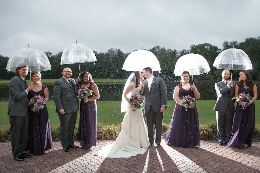 wedding day umbrellas