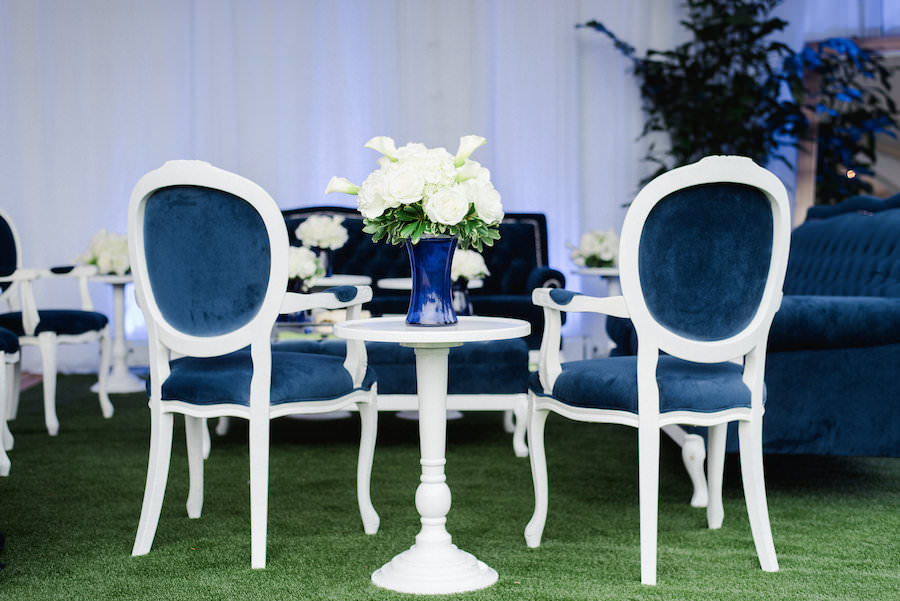 Blue Velvet Tufted Wedding Lounge Furniture