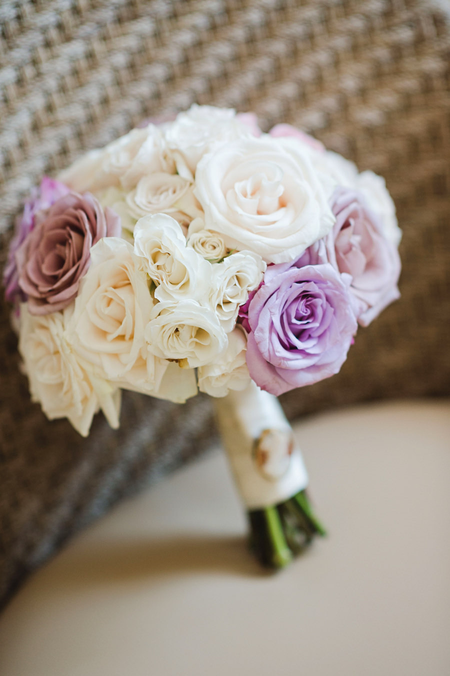 Ivory, Lilac and Blush Rose Wedding Bouquet | Tampa Wedding Photographer Marc Edwards Photographs