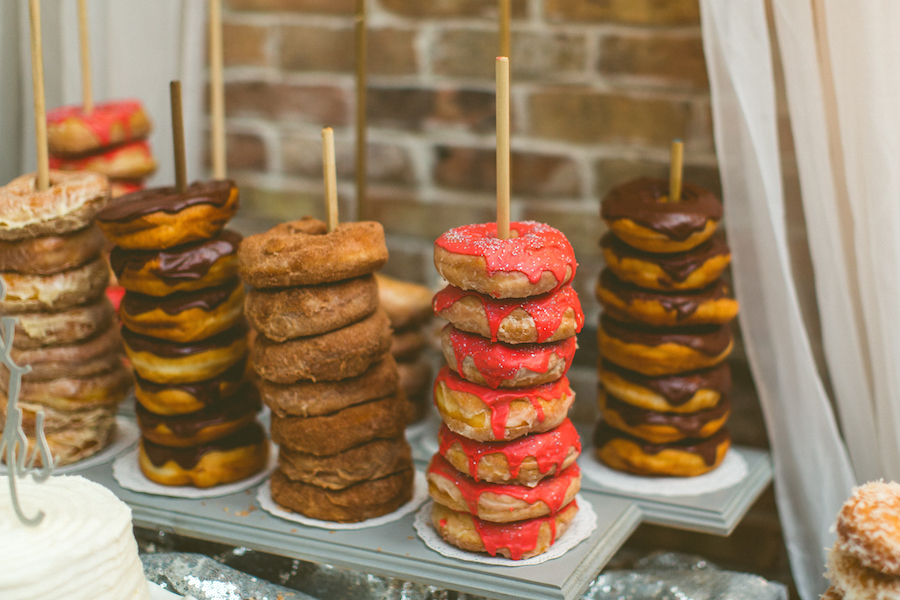 Tampa Bay Wedding Dessert Bar, Event Planning by Sarasota Wedding Planner Jennifer Matteo Event Planning with Donut Favors by Amish Donuts | Wedding Dessert Table Favorites