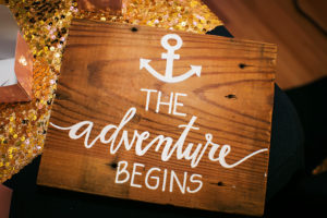 Wooden Nautical Anchor Ceremony/Reception Sign | Nautical Inspired Wedding Inspiration and Decor