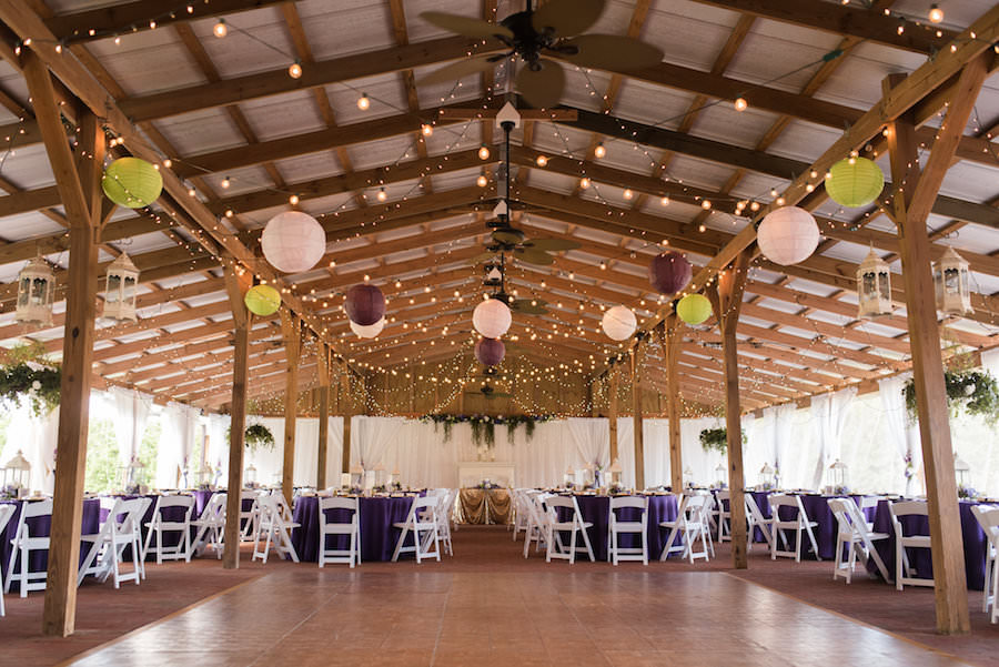 Rustic Glam Barn Wedding Reception at Tampa Wedding Venue Cross Creek Ranch | Rustic Wedding Ideas and Inspiration