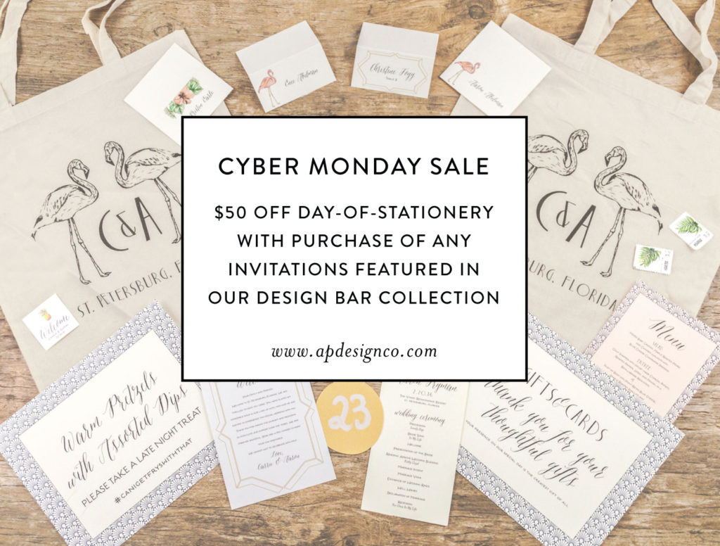 A&P Designs Cyber Monday Sale | Wedding Invitations and Stationery