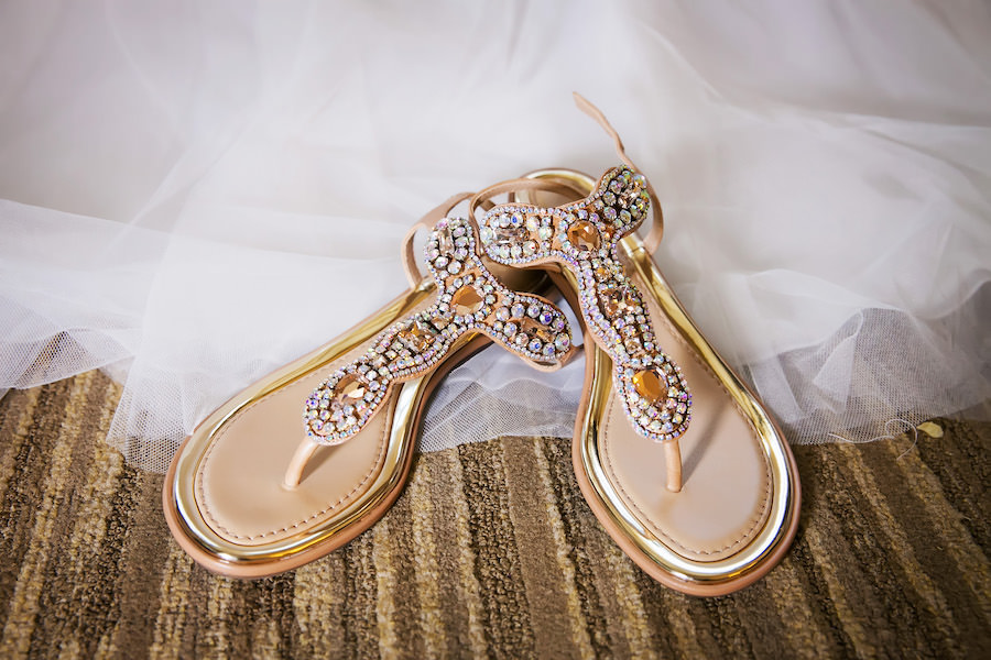 Gold, Crystal, Rhinestone Bridal Wedding Bridal Sandals