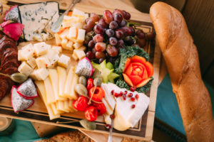 Outdoor Wedding Reception Fruit and Cheese Plate from Tampa Wedding Catering Company Amici's Catered Cuisine