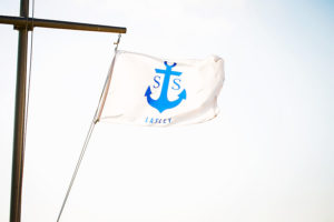 Custom Monogrammed Nautical Anchor Flag | Nautical Inspired Wedding Inspiration