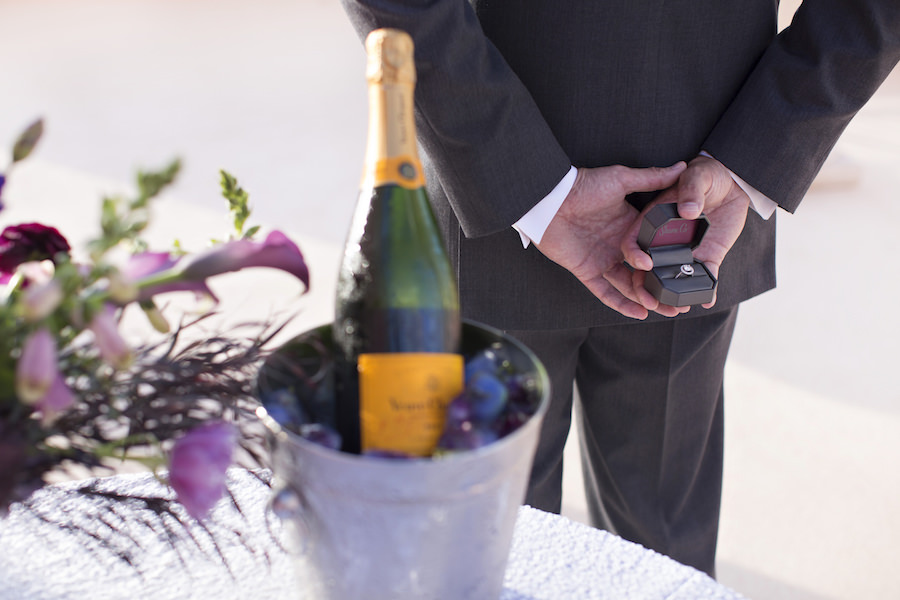 Groom with Wedding Ring | Surprise Engagement Proposal | Clearwater Beach Wedding Photographer Djamel Photography