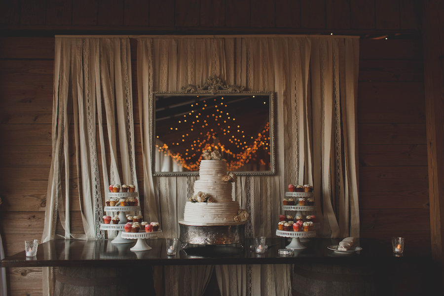 Wedding Reception Dessert, Cupcake and Cake Table | Tampa Wedding Cake Baker Alessi Bakeries