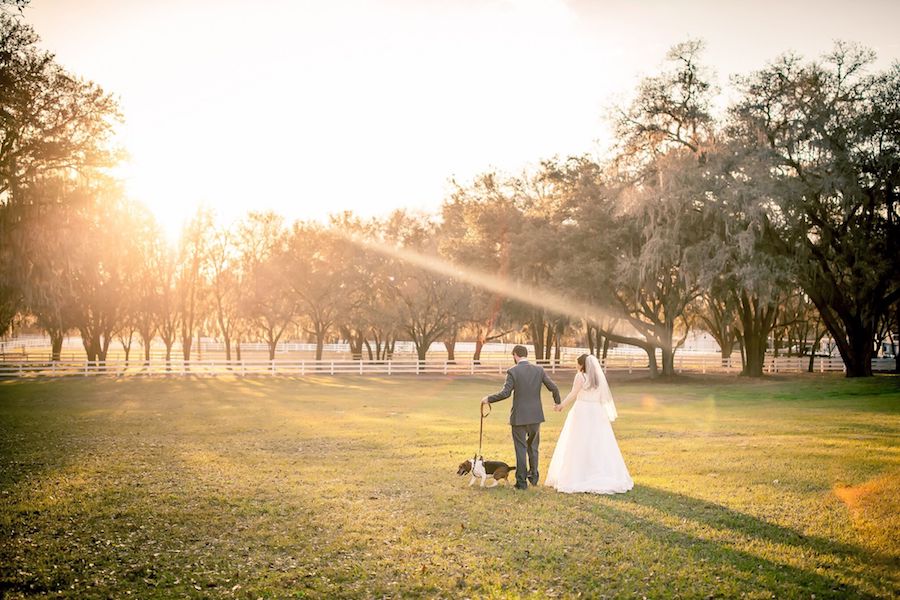 Bride and Groom Outdoor Florida Wedding Portrait | Lange Farm Rustic Outdoor Tampa Bay Wedding Venue Portrait by Rad Red Creative