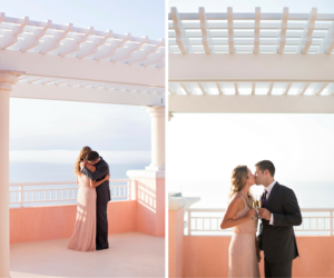 Bride and Groom Wedding Portrait Kiss | Surprise Engagement Proposal at the Hyatt Regency Clearwater Beach | Clearwater Wedding Photographer Djamel Photography