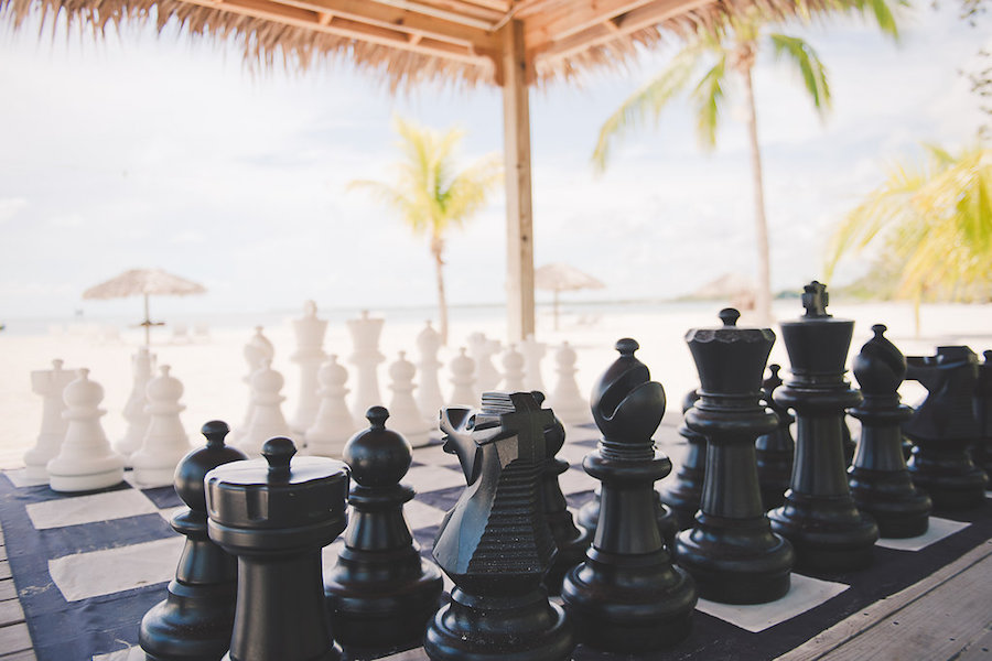 Large Chess Set Beach Games | Abaco Beach Resort Bahamas Destination Wedding Venue