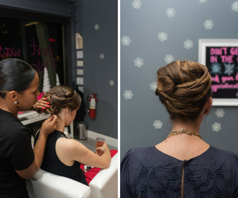 Girls' Night Bridal Shower/Bachelorette Party Ideas | Tampa Bay Wedding Hair and Makeup Blo Blow Dry Bar | Caroline & Evan Photography
