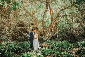 Bride and Groom Traditional Vietnamese Wedding Portrait in the Woods | Tampa Bay Wedding Photographer Rad Red Creative