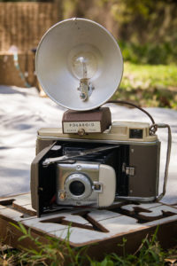 Vintage Polaroid Camera Inspired Wedding Engagement Session Portraits