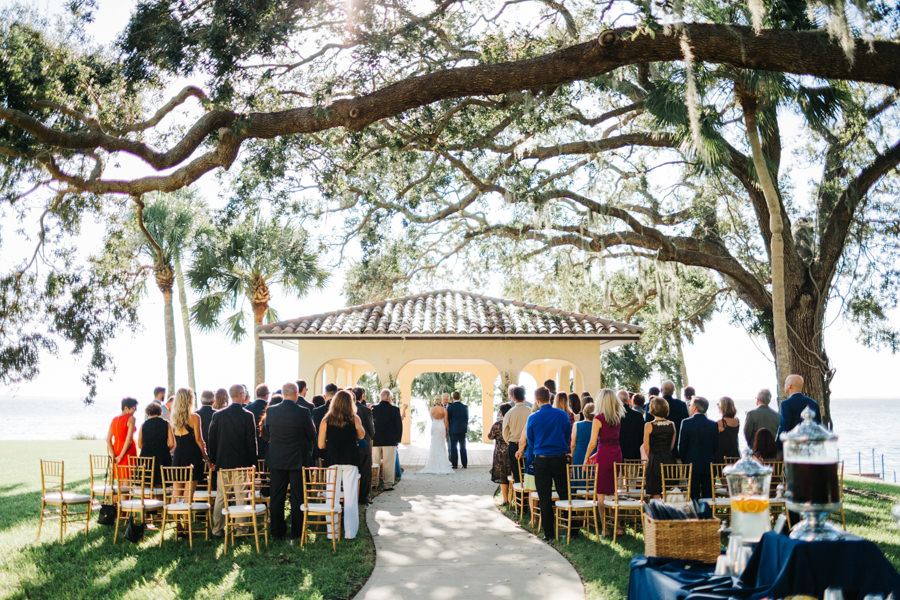 Outdoor Sarasota Wedding Ceremony at Private Mansion Venue Powel Crosley Estate | Sarasota Wedding Planner Nicholle Leonard Designs