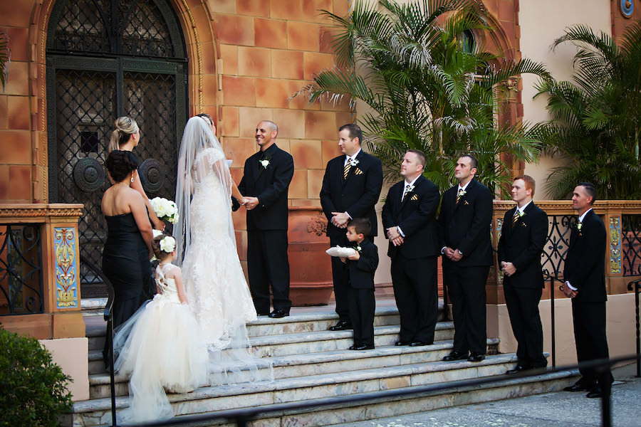 Outdoor Wedding Ceremony | Historic Sarasota Wedding Venue Ringling Museum - Ca'd'Zan Mansion | Wedding Planner NK Productions | Limelight Photography