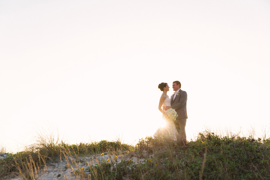 Bride and Groom Wedding Portrait on Clearwater Beach