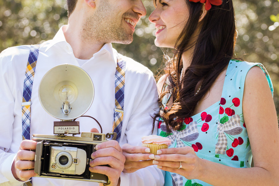 Tampa Vintage Car Wedding Engagement Session Portraits