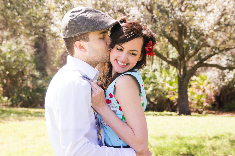 Tampa Vintage Car Wedding Engagement Session Portraits