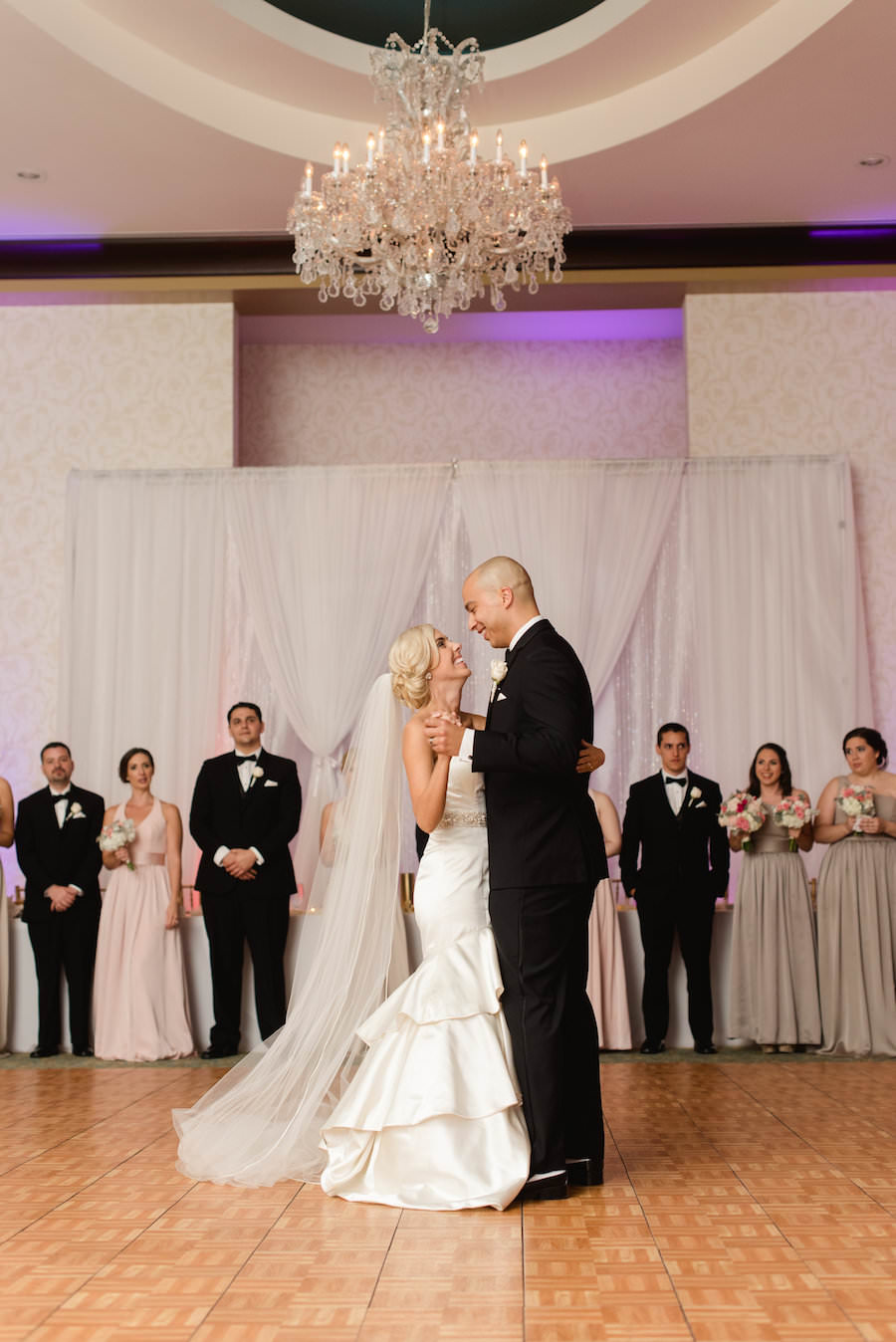 Elegant Ballroom Wedding Reception First Dance | Tampa Country Club Wedding Venue The Palmetto Club