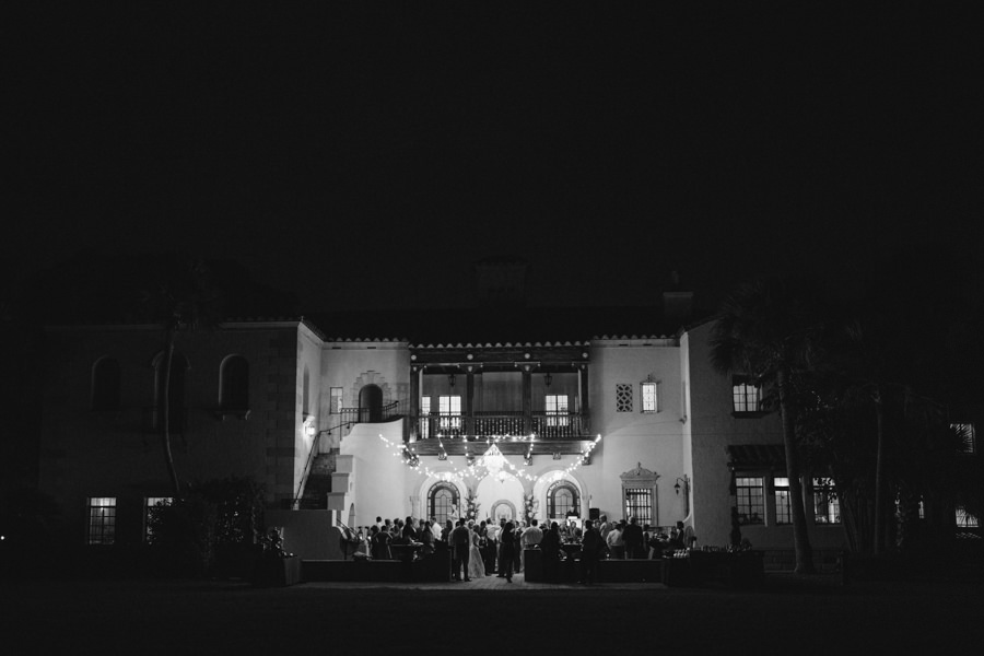 Outdoor, Nighttime Wedding Reception | Sarasota Wedding Venue Powel Crosley Estate| Planner Nicholle Leonard Designs