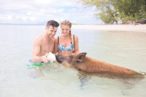 Bahamas Destination Beach Caribbean Excursion Swimming with the Pigs | Aisle Society Weddings Abaco Beach Resort