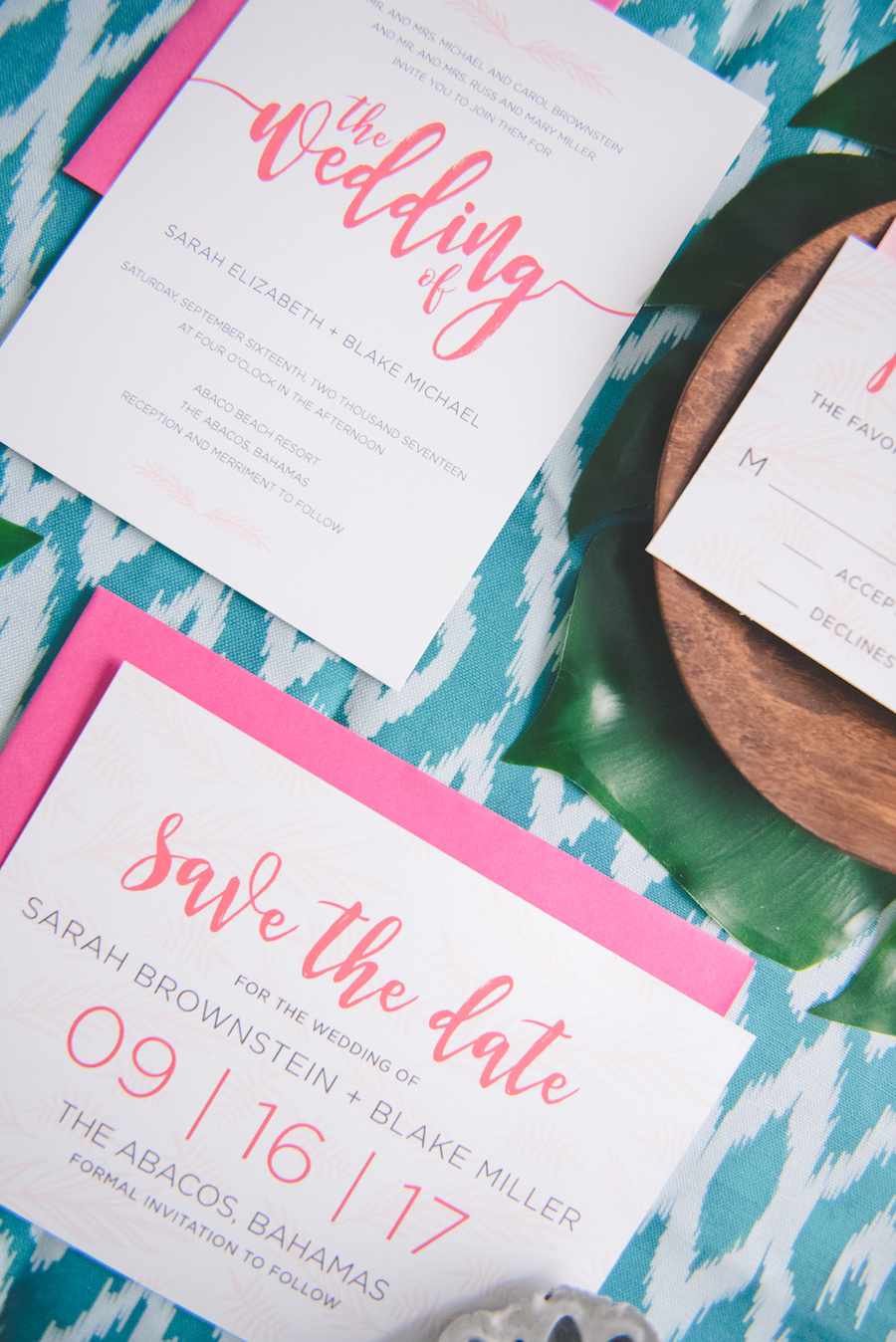 Tropical Destination Caribbean Wedding Save the Date Wedding Stationery