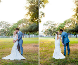 Bride and Groom Outdoor Tampa Bay Wedding Portrait | Tampa Wedding Photographer Kera Photography