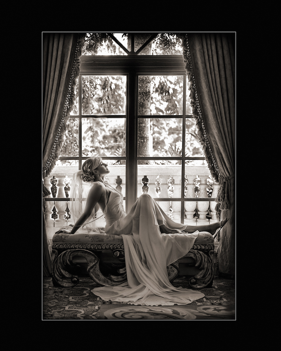 Sexy Bridal Wedding Portrait in Windowsill | Brian C Idocks Photographics